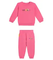 [Off-White Kids] Off-White Kids Baby Funny Flowers sweatshirt and sweatpants set M 6-9 pink
