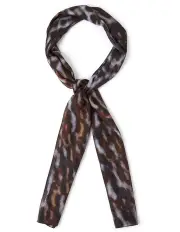 [David Lawrence] Clara Silk Scarf in Black Multi