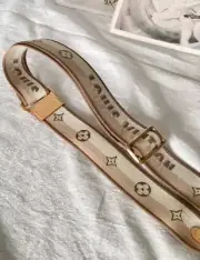 Ready Made Canvas Bag Strap for Alma, Diane and more - Nude with Patina Leather