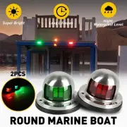 2pcs Marine Boat Yacht 12V Pontoon Stainless Steel LED Bow Navigation Lights USA