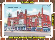 METAL SIGN - New Hampshire Postcard - Hotel Moody, Claremont, N.H.
