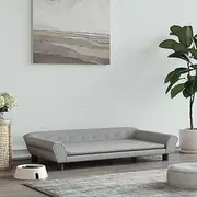Dog Bed Light Grey Velvet 100x50x21 cm, Comfortable and Durable Pet Sofa with Solid Pine Wood Frame, Stylish Design for Small Dogs and Pets, Fits Living Room Décor, Easy Assembly Required