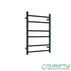 Klear Heated Towel Rail Round 6 Bar HTR-R4-MB Matte Black PLUG IN ONLY