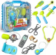 Kidzlane Doctor Kit for Kids With Electronic Stethoscope | Toy Medical Playset for Toddlers | Children's Realistic Pretend Play Dr. Set With Sounds