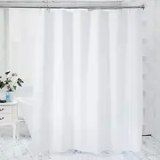 Thick Shower Curtain 180x180cm Waterproof Bath Curtain with 12 Hooks Soft Shower Curtain Liner Hotel Quality Shower Liner Mildew-Proof Shower Curtain Liner Bathroom Shower Partition Curtain (White)