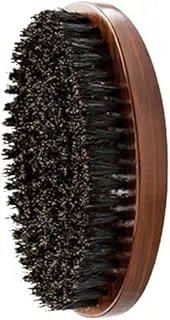 ERINGOGO Wood Grain Pattern Beard Comb for Men Wooden Handle with Bristle Brush for Beard Styling Portable Durable Grooming Tool present for Bearded Men