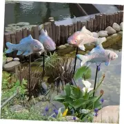 4PCS Antique Bronze Fish Garden Statue - Koi Fish Decor for Outdoors - 10.5 *