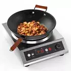 1800W Induction Wok,Stainless Steel Electric Wok Used For Home And Commercial...