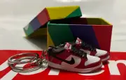 3D SB Dunk J-Pack Chicago Sneaker Keychains Pair Box mini gift