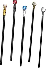5Pcs Halloween Cane Scepter Decor for Cosplay Parties Festivals Lightweight Halloween Ornaments for Themed Events and Costumes