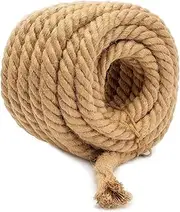Jute Rope Garden Twine String Indoor and Outdoor DIY Twisted Manila Rope Home Decor Crafts for Gardening Thick Rope Natural Nautical Nemp Strong Jute Rope (10, 1/2 inch)
