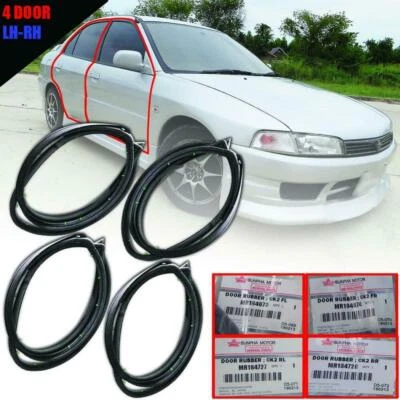 Front Rear Door Rubber Seal Weatherstrip For Mitsubishi Lancer CK2 Sedan 1996-01 (for: Mitsubishi)