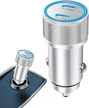 Car Charger USB C - PD 20W Car Phone Charger Adapter | Aluminum Alloy Double Port Electronics Supplies for Cellphone Tablet Camera Headphones GPS Devices