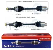 SurTrack Pair Set of 2 Front CV Axle Shafts For Saturn Vue 2.4l 4L GAS 2008-2010