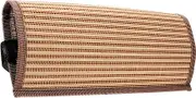 GAROZATION Deck Chair Head Pillow Ergonomic Woven Headrest for Beach Chair Comfortable Neck Support Cushion Breathable Straw and Cloth Material Accessory