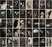 97 Decor Dark Academia Wall Art - 40 Pcs Gothic Home Decor, Dark Academia Wall Art: Moodily Witchy Gothic Prints, Victorian Halloween Decor for Bedroom (4"x6")