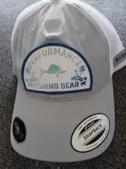 NWT COLUMBIA PFG TRUCKER HAT WOMENS GRAY PONYTAIL PATCH SNAPBACK CAP.. NEW LOOK