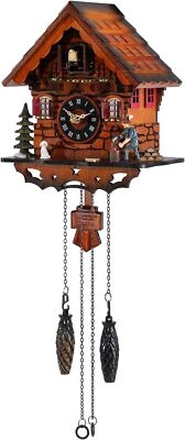 Kintrot Cuckoo Clock Traditional Black Forest Clock Antique Wooden Pendulum