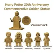 LEGO CUSTOM MOC - 6 GOLD 20th Anniversary Harry Potter Minifigures - NEW