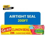 Glad Cling N Seal Plastic Food Wrap, 200 sq ft Roll