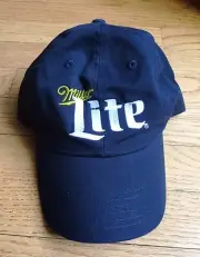 Miller Lite Navy Blue Hat - Cap 100% cotton, New - Never Worn, Beer