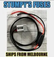 50 cm Power cable Anderson style Plug To 8 mm cable lugs With inline midi fuse