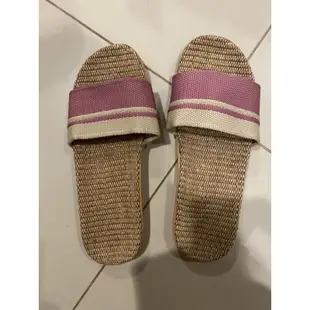 (二手）日式編織拖鞋 草蓆拖鞋 室內拖 size:35-36