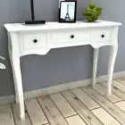 Dressing Console Table with Three Drawers White