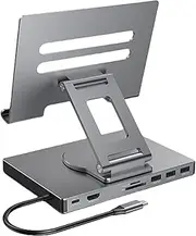 4K 60Hz Gigabit Ethernet Port USB3.0 Splitter Hubs Converters Flat Panel Rotatable Stand 8/9 In 1 Type C Docking Station