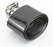 Exhaust Tip muffler tail throat carbon fiber 150mm elliptical large diameter general purpose car modification(66mm out 115mm)