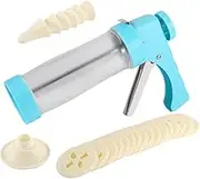 FELTECHELECTR 16Pcs Cookie Press Set with Discs Piping Tips Easy to Use Biscuit Maker for Decorating Cookies Cakes Pastries Baking Tools for Home Enthusiasts