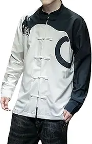 [Aoleaky] Casual Oriental Men Kung Fu Clothes Linen Shirt Chinese Style Traditional Top Vintage Coat Tang Suit