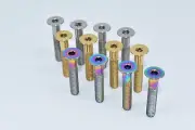 4Pcs M6X35mm Titanium Ti Racing Aerospace Alloy Gr5 Countersunk Head Allen Bolts