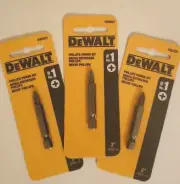 DEWALT Set of 3 Qty DW2021 #1 Phillips 2" Power Bit 2 Inch Drill Bit (50.8 MM)