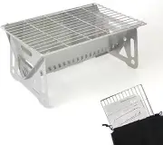 Mini Portable Charcoal Grill,Small BBQ Grill Tabletop Fire Pit for Camping Patio
