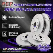 BCP Front + Rear Slotted Brake Rotors for Renault Laguna 2.0i 16V 3.0 V6 94-on
