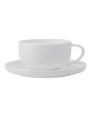 [Maxwell & Williams] High Rim Cup & Saucer 300ml in White