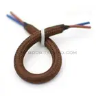 Coloured 2 Core Braided Fabric Cable Flex Wire Electric Lighting Lamp 0.75mm
