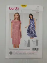 Burda Sewing Pattern 6521 Women's Dress Pattern Size US 8-18 EUR 34-44 NEW