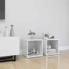 NNEVL TV Cabinets 2 pcs High Gloss White 37x35x37 cm Chipboard
