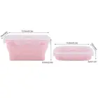 Portable Silicone Lunch Box Folding Microwave Safe Lunchbox Food Container