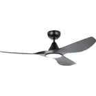Surf 48" DC Ceiling Fan and LED Light in Black by Eglo