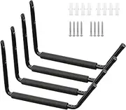 Kayak Wall Mount,Metal Kayak Hanger - 4X Garage Wall Hooks, Heavy Duty Utility Storage Hangers for Canoe Ski Snowboard Paddle Board Ladder Folding Chair