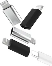 5Pack,USB C Female to Lightning Male Adapter,USB-C to Lightning Adapter,Lightning to USB C,Type C Cable Charger Adaptor for Apple iPhone 12 11 Mini PRO MAX XS XR X SE2 7 8Plus Ipad AIR USBC Charging