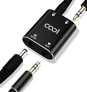 2 Channel Stereo Audio Mixer - Metal Shell, AUX Interface Support 2 In 1 Out Mini Stereo Sound Mixer Includes 1-Meter Audio Cables - For PC, Phone, Laptop, Headphones