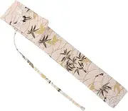 Totority Handheld Fan Protective Pouch Chinese Style Folding Fan Bag with Drawstring for Convenient Storage for Weddings Parties and Outdoor Events Vintage Design with Elegant Floral
