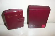 VINTAGE AVON BURGUNDY ULTRA WEAR MAKE UP CASE / MIRROR