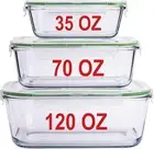 LARGE Glass Containers for Food Storage with Locking Lids Baking Dish Set 3 3