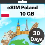 eSIM Poland - 10 GB - 30 Days - Travel eSIM | QR code activation