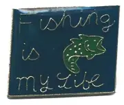 Pack of 50 Fishing Is My Life Bike Motorcycle Hat Cap Lapel Pin HP4696